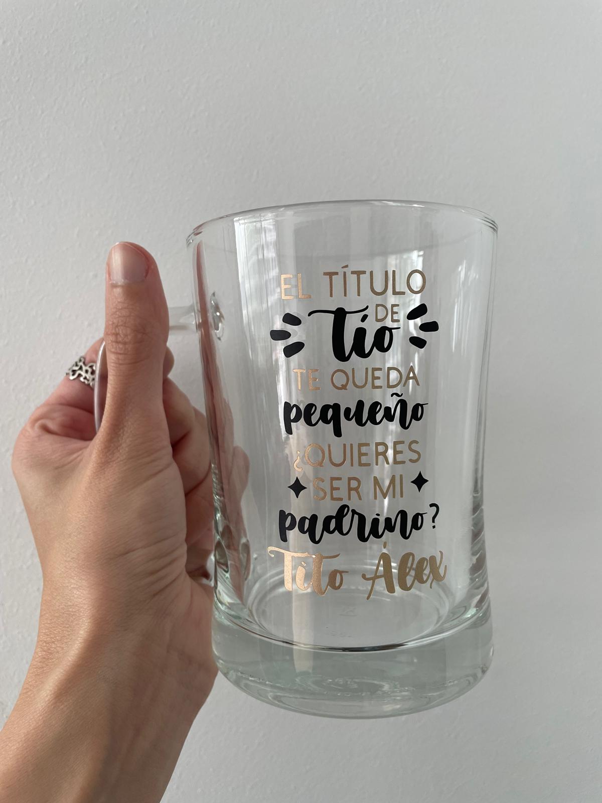 Jarra de cerveza ''diseño padrino''